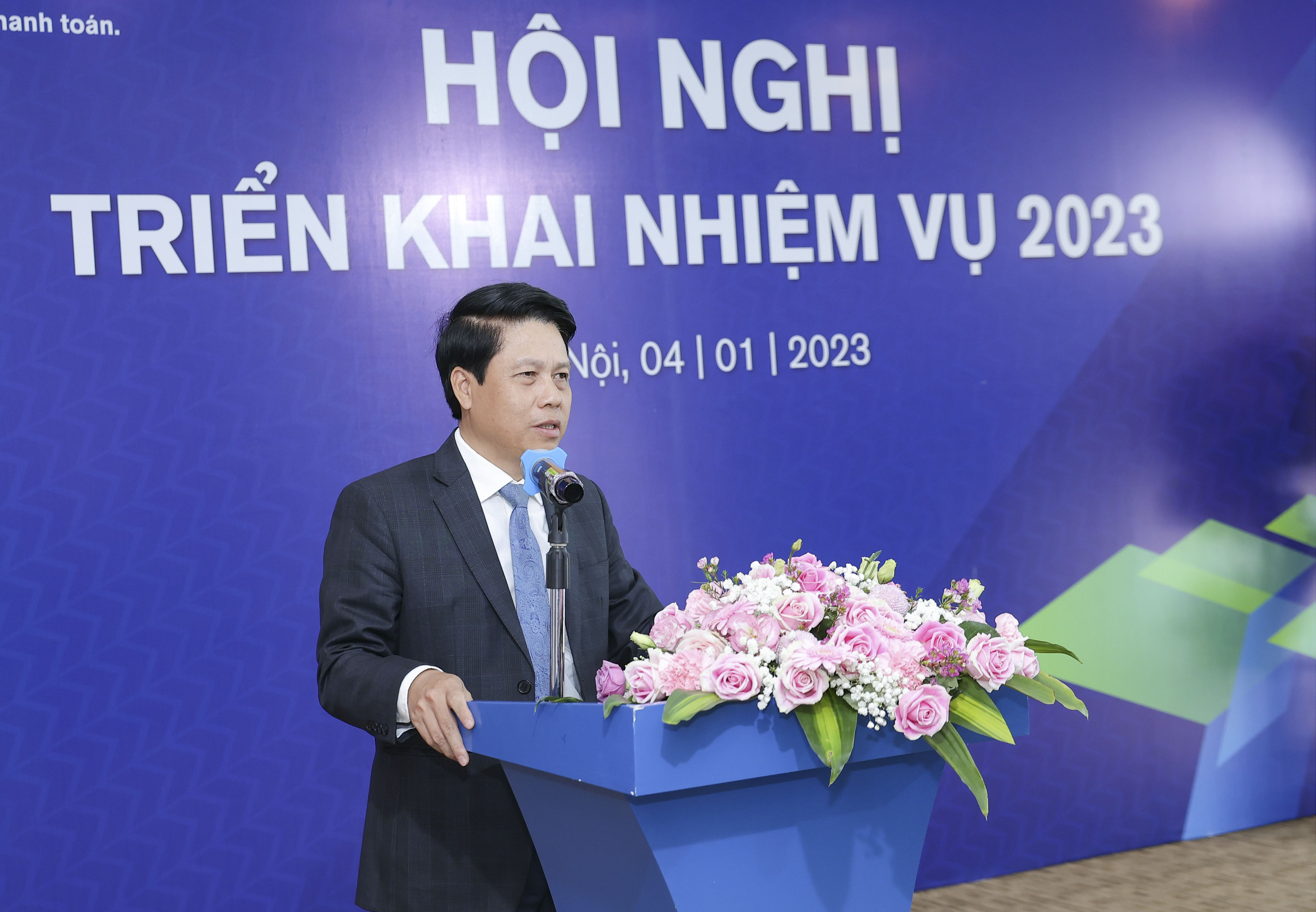 Phó Thống đốc Phạm Tiến Dũng phát biểu chỉ đạo tại Hội nghị triển khai nhiệm vụ 2023 của NAPAS