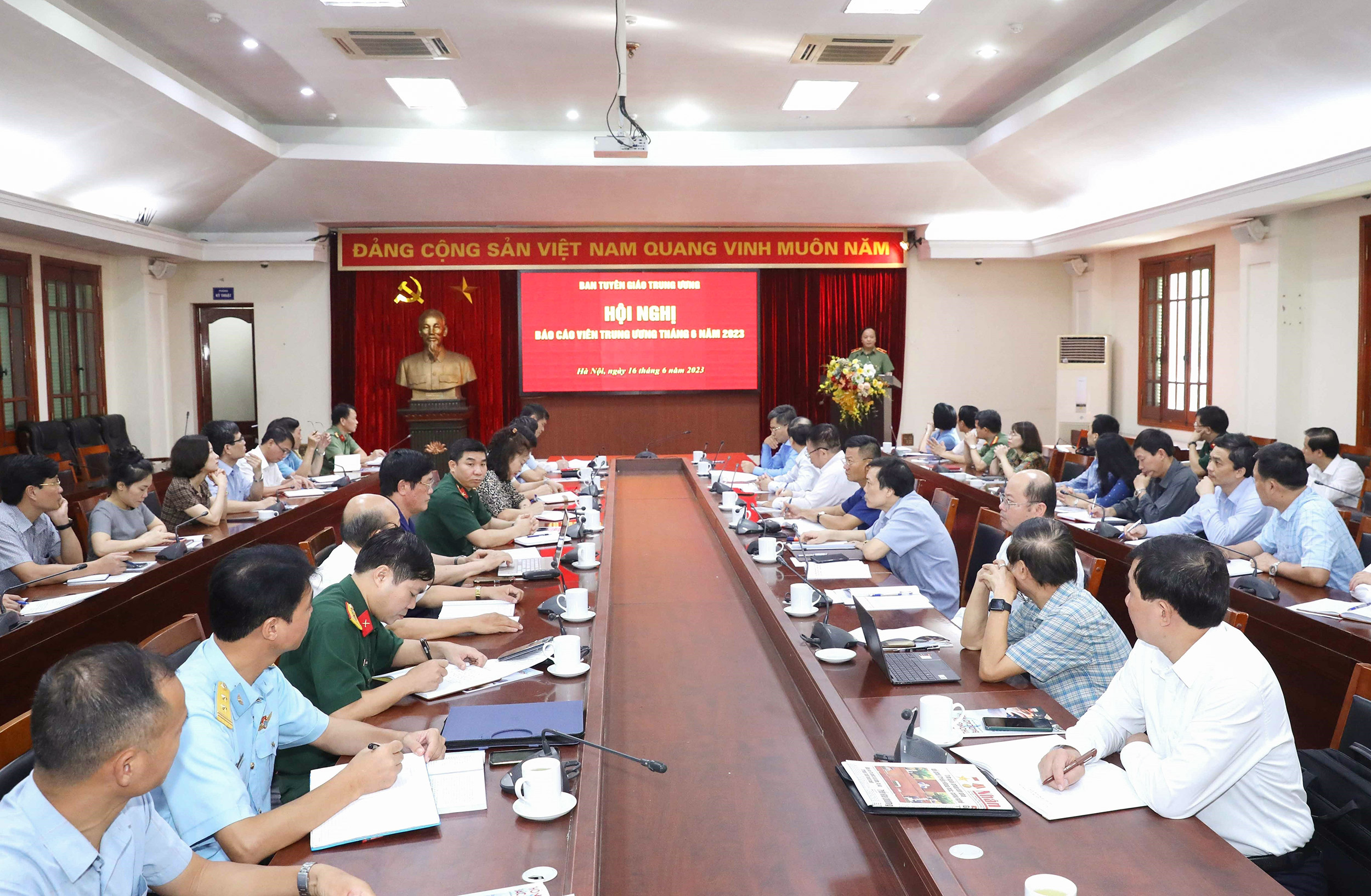 Quang cảnh Hội nghị tại điểm cầu Ban Tuyên giáo Trung ương