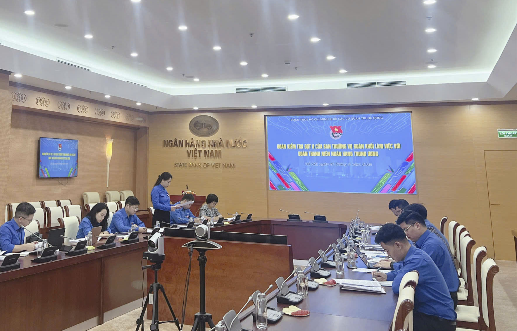 Đoàn kiểm tra đợt II của Ban Thường vụ Đoàn Khối các CQTW làm việc với Đoàn Thanh niên NHTW