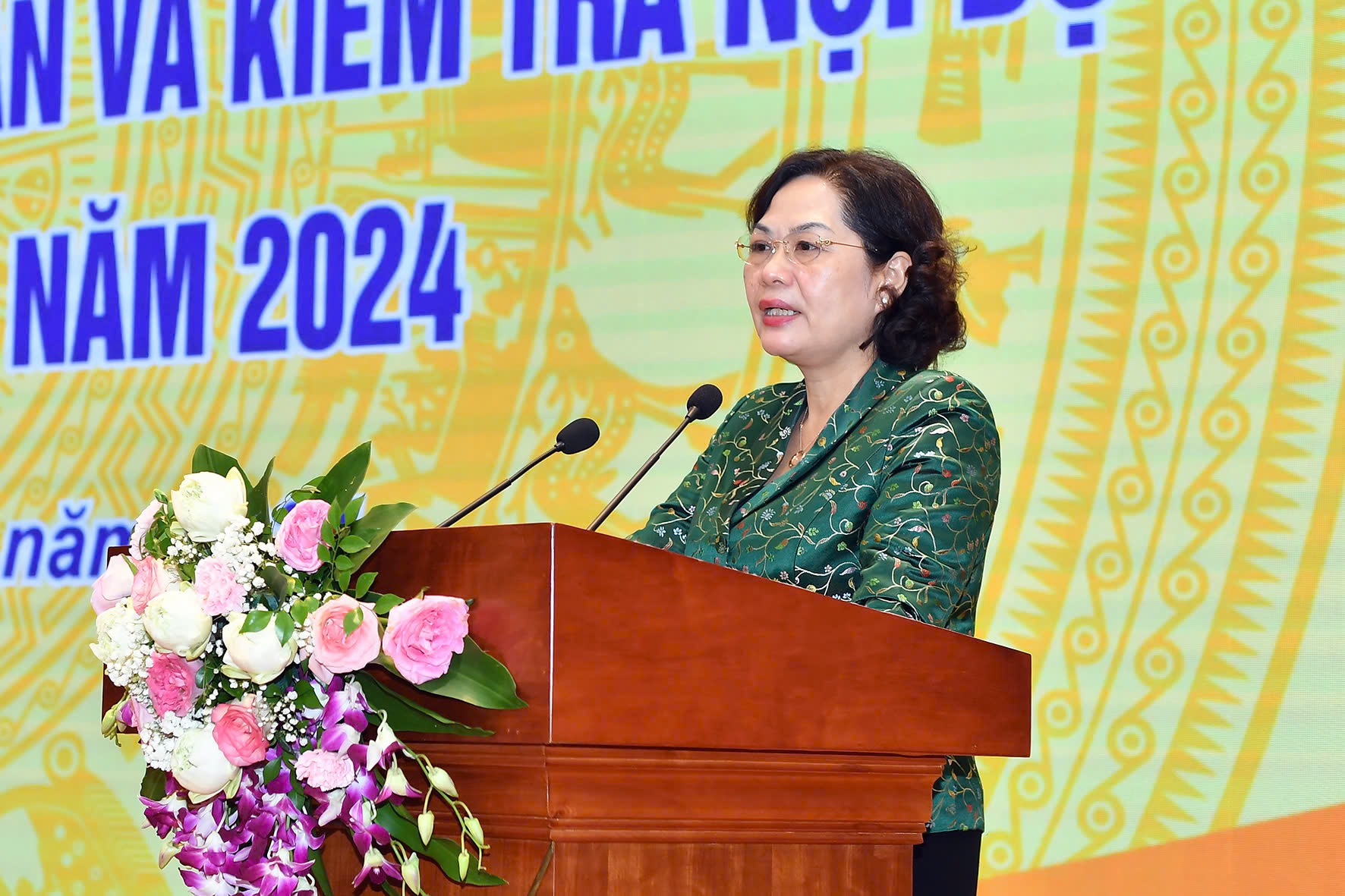 Thống đốc Nguyễn Thị Hồng phát biểu chỉ đạo Hội nghị