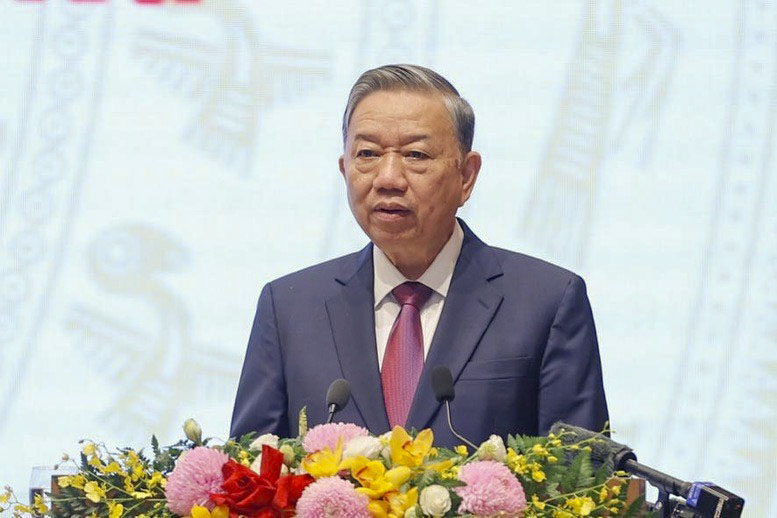 Tổng Bí thư Tô Lâm phát biểu chỉ đạo tại Hội nghị - Ảnh: VGP/Nhật Bắc