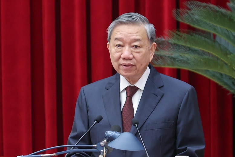 Tổng Bí thư Tô Lâm phát biểu khai mạc hội nghị - Ảnh: VGP